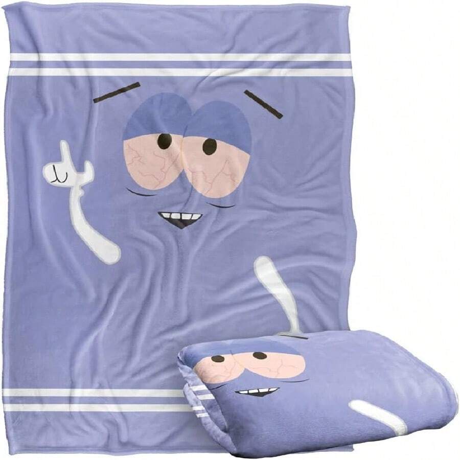 South Park Towelie Silky Touch Super Soft Throw Blanket 36_ X 58_, Multi.Jpg - 白色 - 查看 1
