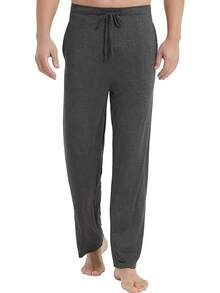 Mens Pajama Pants - Viscose Made From Bamboo, Soft Sleep Pants Comfy Drawstring Lounge Bottom With Pockets Sweatpantshalloween - 深石南灰色 - 查看 1