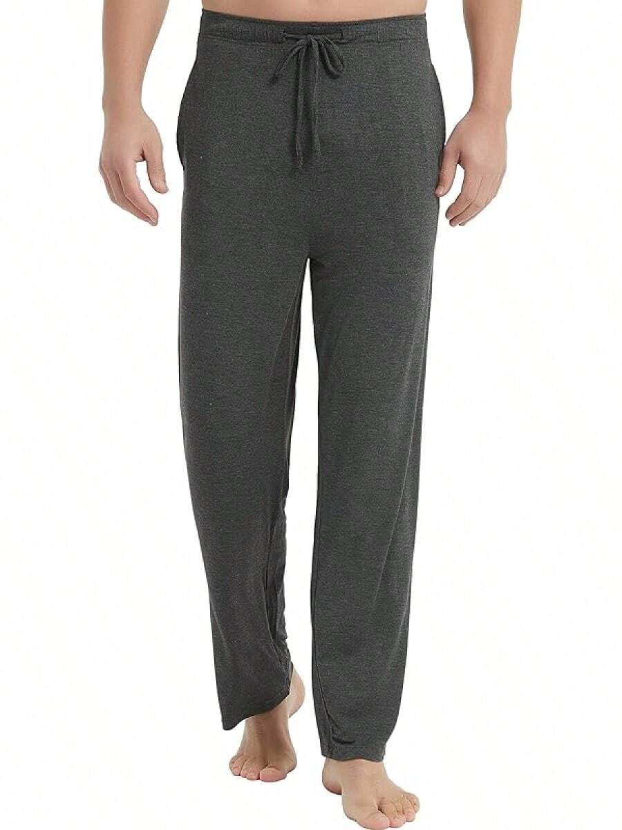 Mens Pajama Pants - Viscose Made From Bamboo, Soft Sleep Pants Comfy Drawstring Lounge Bottom With Pockets Sweatpantshalloween - 深石南灰色 - 查看 1
