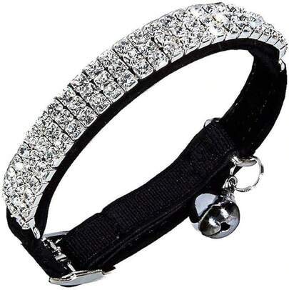 Dog Collar With Bell, Dog Collars Small Dogs, Bling Rhinestones And Safety Collar Small Dogs And Cats Collar