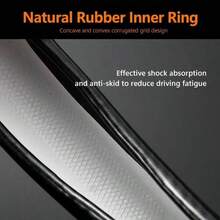 Funda para Volante en Forma de D, Funda para Volante de Coche, 15 Pulgadas de Fibra de Carbono de Microfibra de Piel sinttica, con 1 pcs Toallas de Limpieza de Microfibra A