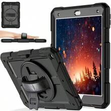 1pc Stock Case Compatible With IPad 11th/10th/ 9th/ 8th/ 7th Generation 11''/10.9''/ 10.2''/8.3', Ipad 10th 10.9'' Generation Tablet Cover With Pencil Holder [360° Rotating Hand Strap] &Stand, Case Compatible With IPad Mini 6 Mini 7 8.3 IPad7th/8th/9th 10.2 Inch IPad (A16) 11 Inch 11th Generation 2025 IPad 11(A16 2025) (Red+Black,Black)