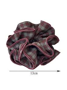 1 pieza Coletero de 4 capas a cuadros, cinta de pelo de lujo con sensación de alta gama para coleta baja, accesorio de pelo retro para moño, accesorios de mujer para maquillaje, gimnasio en casa, accesorios para la cabeza, banda elástica - Multicolor - Ver 5