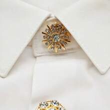 1/3/5pcs Shirt Buttons, Invisible Detachable Buttons, Rhinestone Covered Cuff Buttons For Women Clothing Decoration