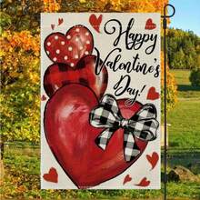 Valentine's Day Garden Flag 12 X 18 Inches Double-Sided Outdoor Vintage-Style Heart Anniversary Yard Flag - Multicolor - View 11
