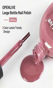 OpenLive 165ml Dark Blue Nail Polish Large Volume Quick Dry Nail Polish, Long Lasting Shine, Fingernail Toenail Nail Art DIY Home Travel Nail Art Gift - 淺粉色 - 查看 7