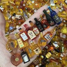 Miniature Realistic Liquor Bottle DIY Crafts, Resin Small Bottle Decor, Cartoon Soda Bottle Shaped Resin Craft Supplies, Various Styles Including Liquor Bottles And XO Bottles - Multicolor - View 2