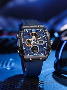 1 件 SMAEL 男士时尚桶形表盘电子表，双显示 LED 背光闹钟计时码表多功能户外运动手表 - 電子手錶 - 查看 10