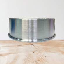 JUEGO DE 3 MOLDES REDONDOS DE ALUMINIO DE 20, 22 Y 24 CM DE DIAMETRO PARA HORNEAR PAN. - Plateado - Ver 3