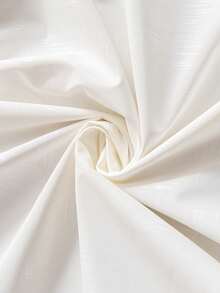 1pc Plain Minimalist Modern Oil-Proof Waterproof Washable Round Tablecloth, Luxury Dining Table Protective Mat - White - View 9