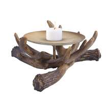 Vintage Antler Candle Holder, Deer Antler Candle Holder Tray, Dual-Purpose Candle Holders & Ornaments For Living Room Cabin & Bedroom - Brown - View 4