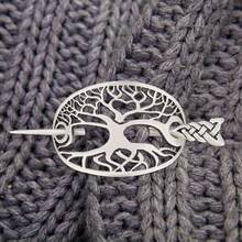 2 peças de grampos de cabelo retrô Viking Tree of Life, grampos de cabelo de broche de xale de metal, acessórios decorativos de suéter e cachecol feminino