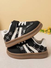 1 Pair Spring/Autumn New Style Toddler Hook And Loop Casual Sports Shoes, Soft Sole Baby Shoes, Korean Version, Boys/Girls