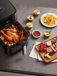 dreame Dreame Air Fryer With Visible Window 7.6L,Dual-Source Cyclonic™ Heating * Steam Infusion Technology , Fast, 8-In-1 Presets,Family Size Healthy Oil Free Cooking, LED Touch Control, +1 Minute Button,2800W Power