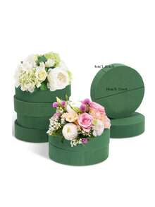 8 cm Mousse florale ronde verte de haute qualité, mousse pour arrangement floral réutilisable, argile florale absorbant l'eau, convenant aux bouquets humides et secs. Parfait pour les mariages, les demandes en mariage, les fêtes, les anniversaires, les jardins, la décoration de la maison et la décoration de la Saint-Valentin. Pour la décoration centrale de table de fête, les arrangements de fleurs fraîches et artificielles, les cadeaux de festival DIY et l'art floral DIY.
