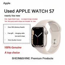 Used Apple Watch Series 7 GPS 45mm, Almost Brand New, Includes: Charging Cable, 2 Bands - Starlight - View 2