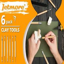 6 Pack Clay Tools Kit, Pottery Tools & Sculpting Tools, Polymer Modeling Clay Cutters Sculpture Set For Carving, Ceramics, Molding, DIY