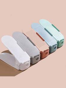 Pacote de organizador de espaço para sapatos de plástico, ajuda a economizar espaço, prateleira ajustável de altura para sapatos de segunda geração, prateleira para armazenamento de sapatos, suporte para sapatos de camada dupla, prateleira para armazenamento de sapatos, prateleira para chinelos