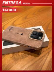 1Pcs Vintage Bible Cross PU Leather Phone Case, Personalized Religious Style Drop-Proof Cover, Compatible With IPhone16 Pro Max/16Pro/16Plus/16/15 Pro Max/15/14/13/12/11 - 棕色 - 查看 10