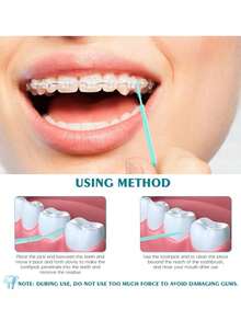 400/200pcs Disposable Boxed Toothpicks, Portable Ultra-Fine Double-Headed Toothpick Brush, Disposable Plastic Toothpicks, Dental Interdental Brush, Oral Care Toothpicks, Random Packaging - Multicolor - View 2