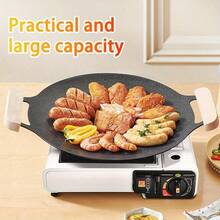 1-Piece Set Of Circular Non Stick Teppanyaki Master Rotating Baking Tray - Medical Stone Barbecue Tray, Suitable For Induction Cookers, Home Kitchens, Restaurants, Outdoor Camping, Perfect Gift For Halloween And Christmas, Non Stick Baking Tray | Circular Baking Tray, Barbecue Grill, Indoor Grill, Restaurant Kitchen Tools, Compact Design, Easy To Clean, Durable Cookware, Restaurant Owner
