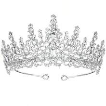 Heatunk Silver Wedding Crystal Tiara And Crown Set Elegant Headpieces For Women Bride Royal Queen Ideal For Quinceanera Birthday Prom Pageant