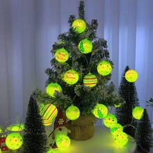 Nuevas luces de cadena de bolas de Navidad LED verdes - Alimentadas por batería (baterías no incluidas) | Perfectas para decoración del hogar, árbol de Navidad, ambiente del dormitorio y iluminación navideña del jardín