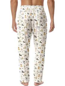 Mens Pajama Pants, Soft Lounge Sleep Pants With Pockets Lightweight Long Pajama Bottoms For Menhalloween - 運動型狗 - 查看 6