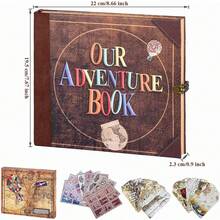 DEKITA Álbum de Fotos, 146 Páginas, 29cm x 19cm, y Papel, Cubierta y Letras Convexas, Perfecto para Bodas, San Valentín, Cumpleaños y Viajes - 1 - Ver 2