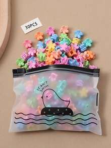 30pcs Girls' Flower Shaped Hair Clips Set, Colorful & Randomly Picked, Including Mauve Small Barrettes, Butterfly Edge Clips And Bang Clips Hair Claws Claw Clips Hair Jaw Clip Hair Clamps Hair Clutch Hair Claw Clip, School Stuff, College Fall Winter Hair Accessories For Women For Vacation Outfits Woman