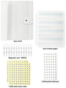 48/96/144色指甲油展示册,带磁性可拆卸色卡,高端透明PVC封面,便携式可拆卸展示册,适用于美甲沙龙和美甲爱好者 - 白色 - 查看 11