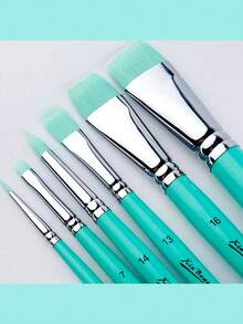 17pcs Professional Face Painting Brush Set, Nylon Bristles, Wooden Handle, Alcohol-Free, Embossed Flower Engraving, Oval Shaped, For Body & Face Artistry