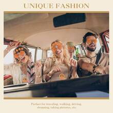 6 Pcs Hippie Costume Accessories Set Boho Peace Sign Daisy Flower 60s 70s Party Favors Decor Groovy Party Women