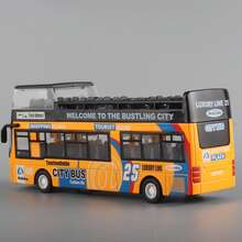 1 pieza Modelo de autobús turístico de fundición de metal, Body de aleación de zinc, duradero, adecuado para niños de 3+ años, coche de juguete, regalo de cumpleaños para niños, regalo de juguete para niños - Multicolor - Ver 5