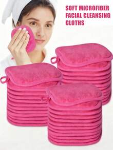 Conjunto de 7/5/3/1 Toalhas Pequenas de Flanela Absorventes, Panos Removedores de Maquiagem com Alças para Pendurar, Cuidado Suave com a Pele, Produtos Reutilizáveis para Remoção de Maquiagem, Macias para o Rosto, Adequadas para Uso Doméstico e Profissional.