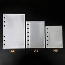 10/20/30pcs/Bag M5/A6/A7 Clear Loose Leaf Protector Sleeves, Plastic Protective Covers, Portable Sticker Notebook, Binder Refill Pages, High Quality PP Material, Acid-Free & PVC-Free, Storage, High Transparency, Suitable For Storing K-Pop Photo Cards, Photos, Documents, Banknotes, Coins, Jewelry And Various Small Items