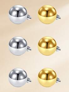 3pcs Funky Stainless Steel Cubic Zirconia Lip Studs For Women For Daily Decoration, 16G Lip Piercing Jewelry Lip Rings Studs With Puncture Tool Internal Thread Lip Studs Nose Stusd Helix Conch Tragus Earrings Studs, Set 2mm 3mm 4mm CZ