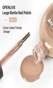 OpenLive 165ml Black Nail Polish Large Volume Quick Drying Nail Polish, Fast Drying And Long Lasting Color Nail Art DIY Home Manicure Gift For Women - ColorG - 查看 7