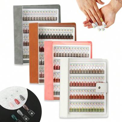 Bộ sưu tập sơn móng tay 48/96/144 màu có nam châm, bảng màu mẫu có thể tháo rời, bìa PVC trong suốt cao cấp, sách trưng bày di động có thể tháo rời, thích hợp cho các tiệm nail và những người đam mê nghệ thuật làm móng.