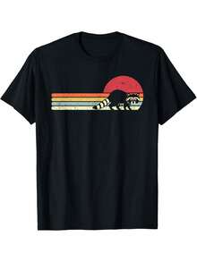 Camiseta de hombre estilo vintage con forro de mapache - Multicolor 1 - Ver 1