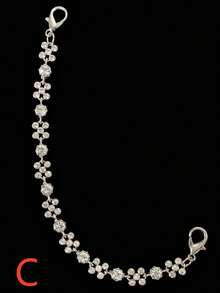 1pc Premium Rhinestone Decor Detachable Hat Chain, Versatile Accessory For Baseball Caps, Holiday Gift & Daily Hat Decoration