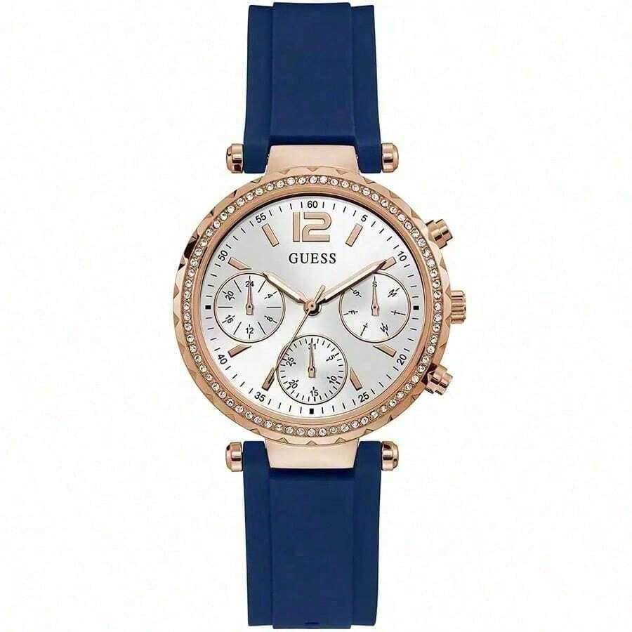 Guess Reloj de cuarzo para mujer, caja de reloj de acero inoxidable, aplicable a ocasiones de negocios, regalo para familiares y amigos, GW0113L1/ GW0113L2/ GW0113L3 /GW0113L4