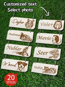 Customized Pet ID Tags, Decorative Wooden Signs, Cage Labels, Dog House Labels, Cat Labels, Hamster Labels, Bird Labels, Fish Labels, Rabbit Labels, Guinea Pig Labels, Labels, Cute Pet Food Bowl Labels, Pet Bed Labels, Christmas Decorative Gifts - Multicolor - View 10