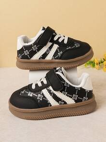 1 Pair Spring/Autumn New Style Toddler Hook And Loop Casual Sports Shoes, Soft Sole Baby Shoes, Korean Version, Boys/Girls