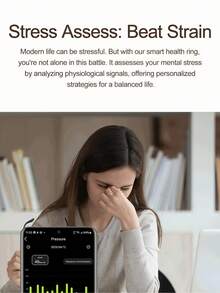 FONADA Smart Ring Ultra Narrow Heart Rate Monitor Comfortable Sleep Ring Health Fitness Tracker Pedometer Step Counter Calories Waterproof Ladies Smart Rings For Women Men Anillo Inteligente, Ideal Father's Day, Mother's Day And Birthday Gifts, Free Shipping - 銀色 - 查看 5