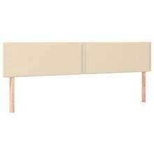 Testiera 2 pz Crema 100x5x78/88 cm in Tessuto