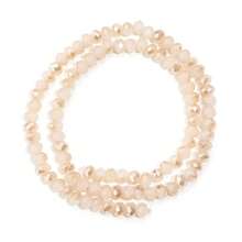 1 buah Manik Kristal Abacus Pipih Berfaset Warna Giok Putih & Amber, Manik-manik Serbaguna untuk Kerajinan Tangan DIY, Cocok untuk Gelang, Kalung, Perhiasan, Perhiasan Unik, Tali Ponsel, Gantungan Kunci, Manik-manik Grosir - Setengah amber giok putih - View 11