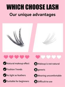 30D+40D+50D+60D Mixed 640pcs Eyelash Extension Kit, DIY Eyelash Extension Set, Individual Lash Cluster, D Curl Eyelash Extension Kit, Includes Adhesive, Sealant And Eyelash Extension Tools, Suitable For Daily Use, Parties, Travel, Or As Gifts For Family And Friends - 黑色 - 查看 7