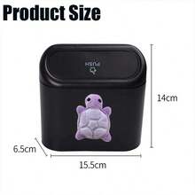 Creative Car Cute Plush Turtle Trash Can, Car Storage Bucket, Front Car Hanging Car Storage Garbage Bag, Car Supplies