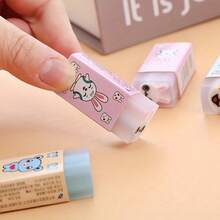 8个/包创意动物橡皮擦，可爱桌面宠物，适合教室使用，趣味返校礼物，课堂奖励，学生宝箱校园礼物 - 彩色 - 查看 9